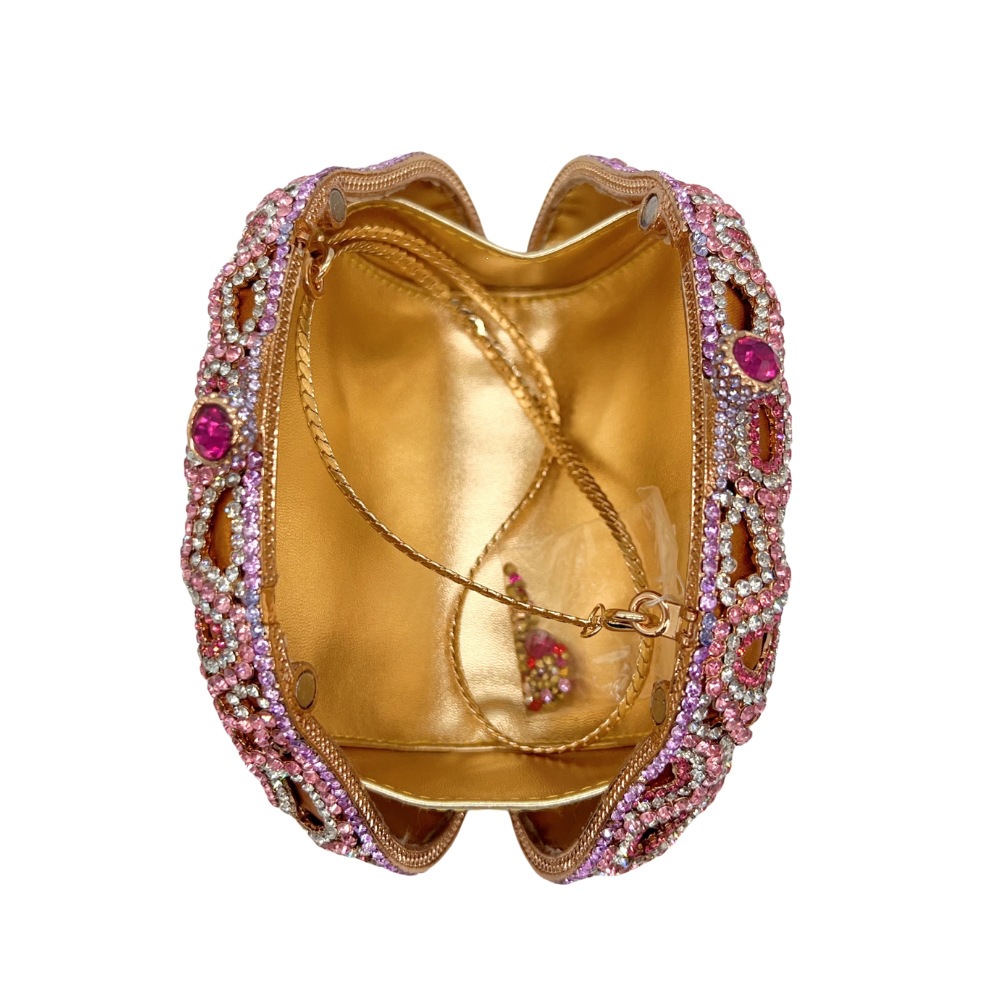 Nueva mariposa hecha a mano bolsas de cena de diamantes, bolsas de diamantes de mano de mujeres, bolsas de mariposa