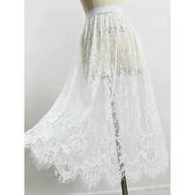 Solid color high waisted lace sheer skirt ��ɫ�ٽz͸ҕ����ȹ