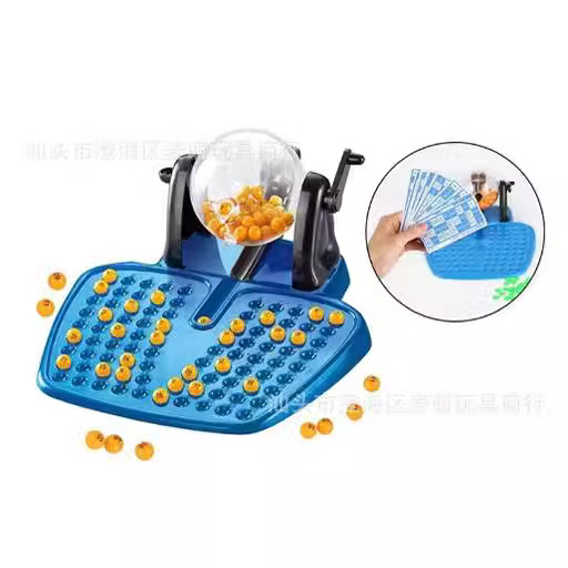 Máquina de lotería con 90 códigos y 48 tarjetas con números de la suerte para fiestas familiares y juguetes interactivos de mesa para padres e hijos