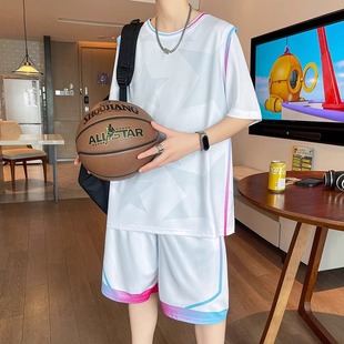 Summer Short-sleeved T-shirt Boys Junior High School Senior high school Students Quick-drying Basketball Clothes suit Teenagers Big Kids Sports Jersey