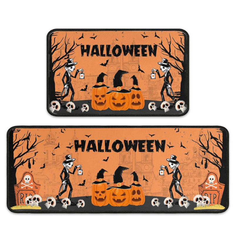 クロスボーダーアメリカハロウィンフロアマットキッチンカバー吸水性と吸油性フットマット玄関エントランスノンスリップ防汚ドアマット卸売|undefined