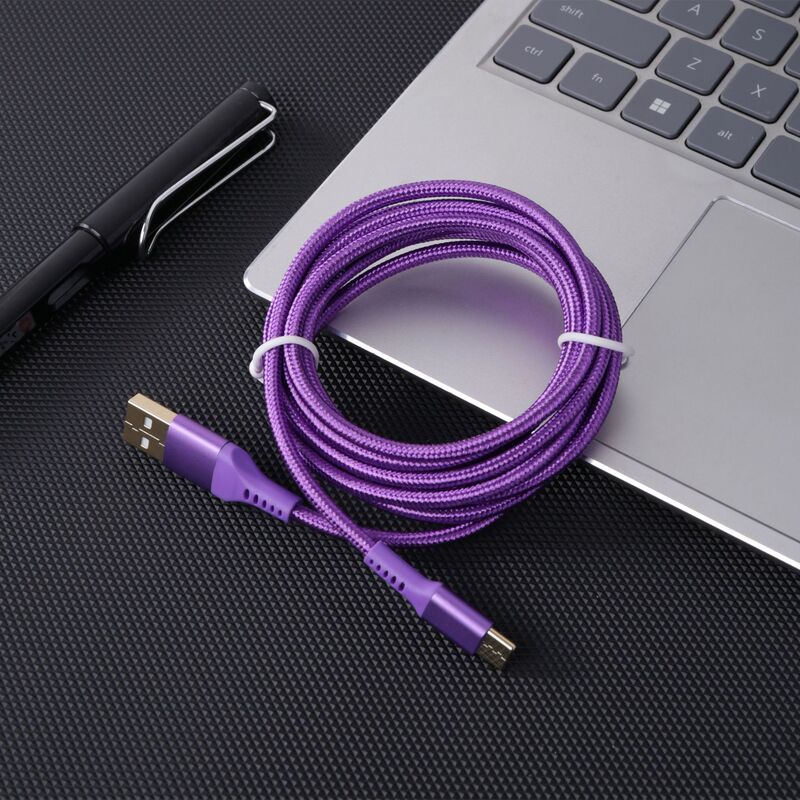 USB Data Cable Type-C Charging Cable Gold-Plated Plug Braided Data Cable Aluminum Alloy Process Fast Charging Braided Cable