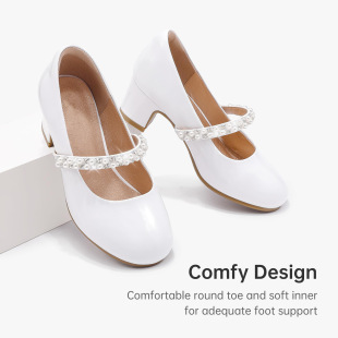 Mamimila Girls Shoes Dress Mary Jane Shoes Children Rhinestone Princess Shoes Wedding Party Performance Shoes