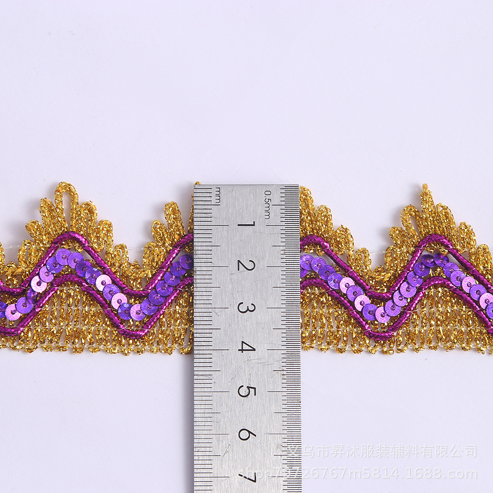 Dragón año Chanel estilo encaje accesorios hechos a mano bricolaje Ropa de Oro encaje cortina encaje en stock