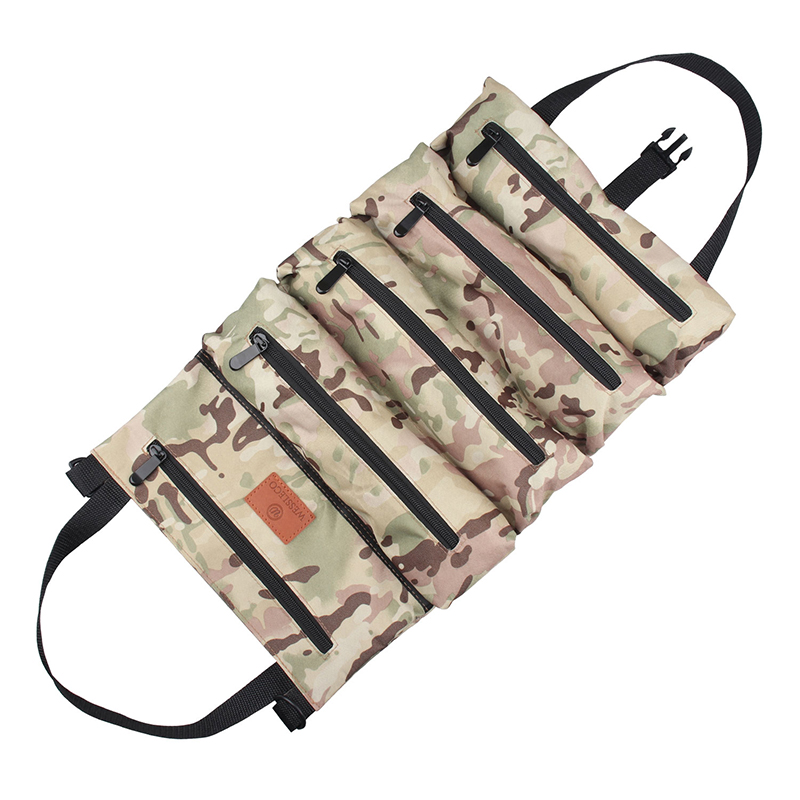 Kit de herramientas de lona multifuncional, resistente y duradero, bolsa de herramientas de reparación para automóvil, bolsa en rollo, bolsa de almacenamiento de herramientas de hardware portátil