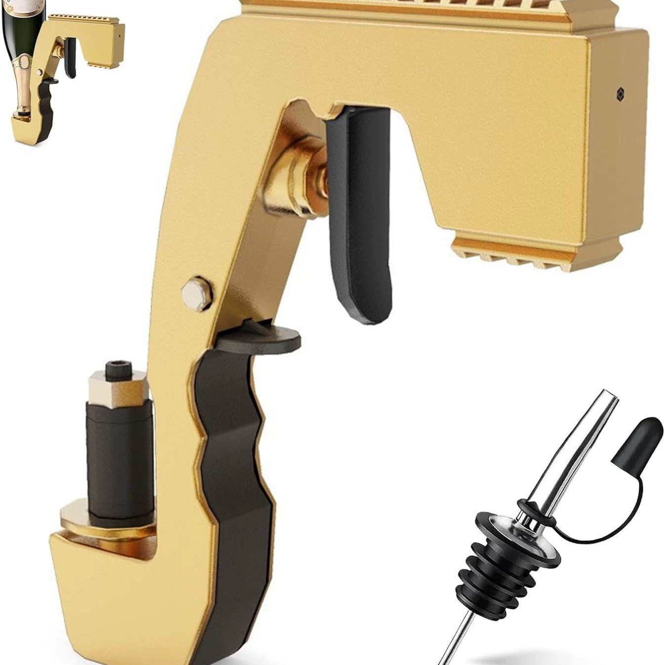 Пистолет для шампанского, пивной пистолет, пробка для дегустации вина, дозатор для вина, реквизит для создания атмосферы на барных вечеринках, нержавеющий винный дозатор с крышкой