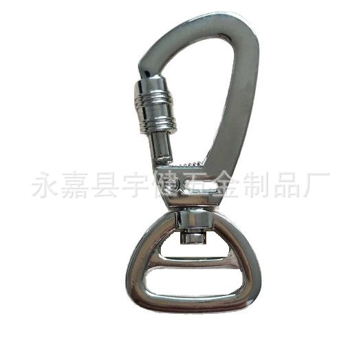Карабин из цинкового сплава, запираемая пряжка для тяговой веревки, пряжка с пружинным крючком, пряжка для домашних животных