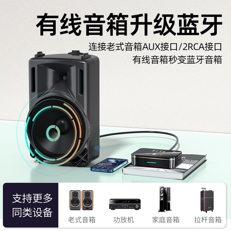 2022 nuevo transmisor receptor Bluetooth NFC 5,0 fibra óptica coaxial 3,5mm Adaptador de audio Bluetooth