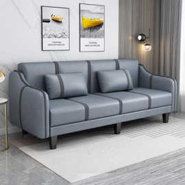 公寓小沙发简易出租房科技布三人简约现代布艺小户型组合双人折叠