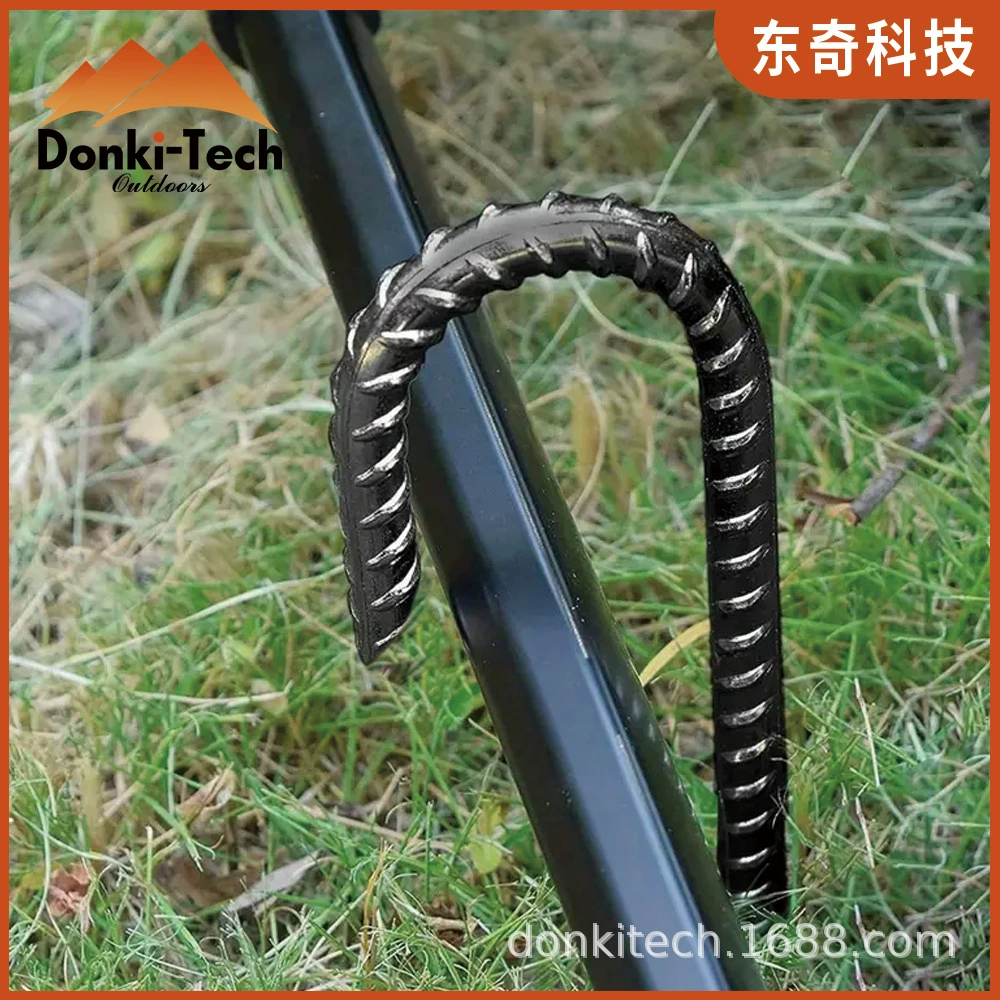 Стальные гвозди с резьбой J-типа для наружного использования, сверхпрочные гвозди для палаток M6 M8, стальные J-образные гвозди, стальные гвозди с резьбой, упаковка из 6 штук.