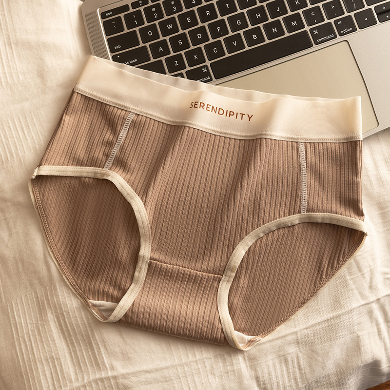 Ropa interior niña algodón puro antibacteriano 100% algodón entrepierna cintura media sin costuras Maillard deporte no tapado ropa interior de mujer