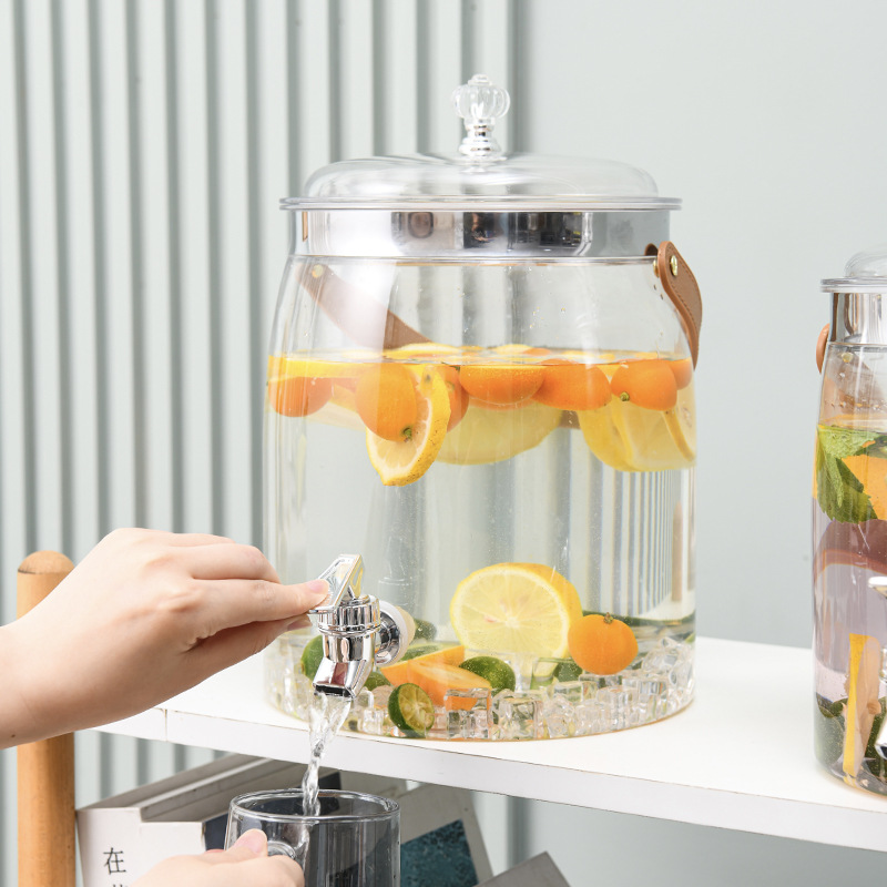 Barril de bebidas de autoservicio, refrigerador de gran capacidad, tetera de agua fría, barril de vino, té de frutas, tetera de agua fría con grifo, barril de cola, barril de mezcla