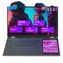 15.6寸+7英寸双屏人脸识别N00商务办公设计本轻薄笔记本电脑批发