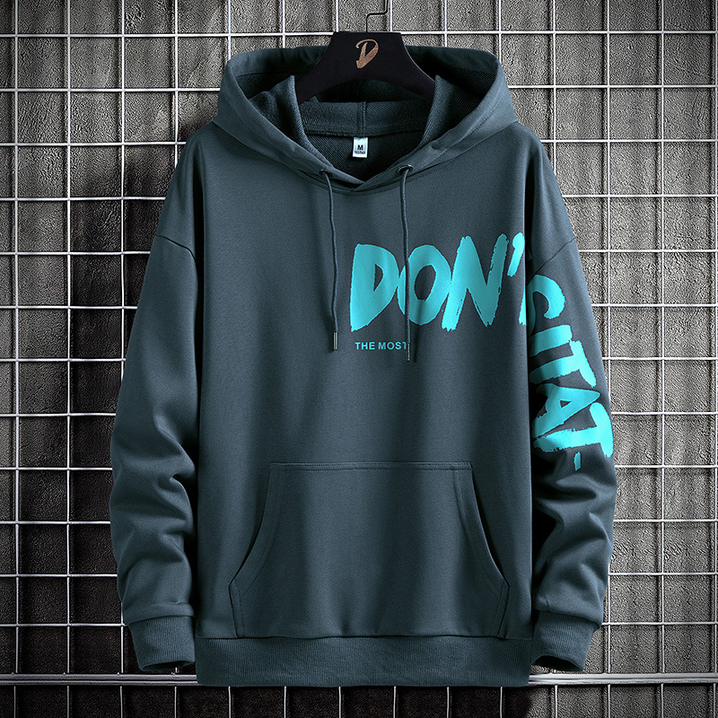 Primavera e outono camisola com capuz nova carta impressão pulôver camiseta moda etiqueta roupas masculinas_voghion.com