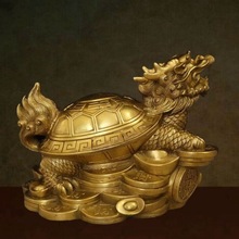 铜龙龟摆件家居玄关装饰品办公室礼品中式八卦龙头龟工艺品送礼