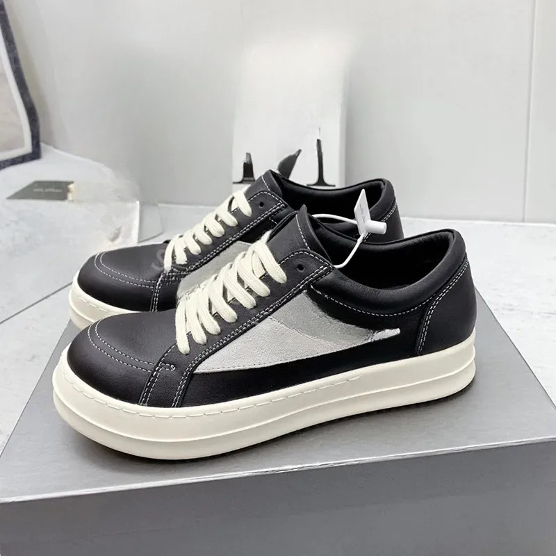 In-stock Kyrie Irving mainline color-blocked low-top sneakers 2025 spring/autumn retro genuine leather thick-soled couple shoes In-stock Kyrie Irving mainline color-blocked low-top sneakers 2025 spring/autumn retro genuine leather thick-soled couple shoes