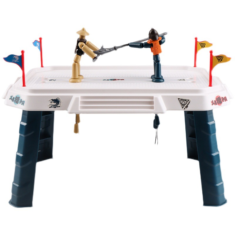 Hombre de bambú para niños héroe doble lucha juego de mesa de escritorio interacción entre padres e hijos doble lucha hombre de bambú muñeca de línea de tracción