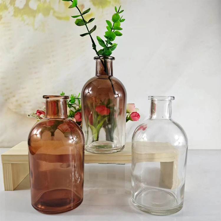 厂家直销250ml透明试剂瓶玻璃瓶小口桌面花瓶香薰瓶玻璃容器批发