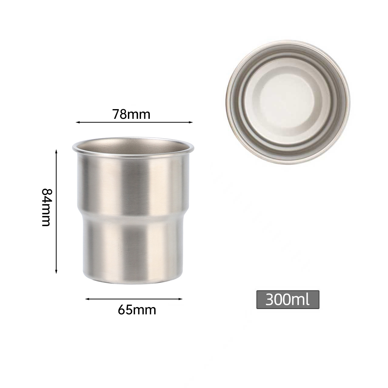 304 acero inoxidable paso taza de café de una sola capa rizado taza de agua portátil al aire libre acampando taza de cerveza de picnic