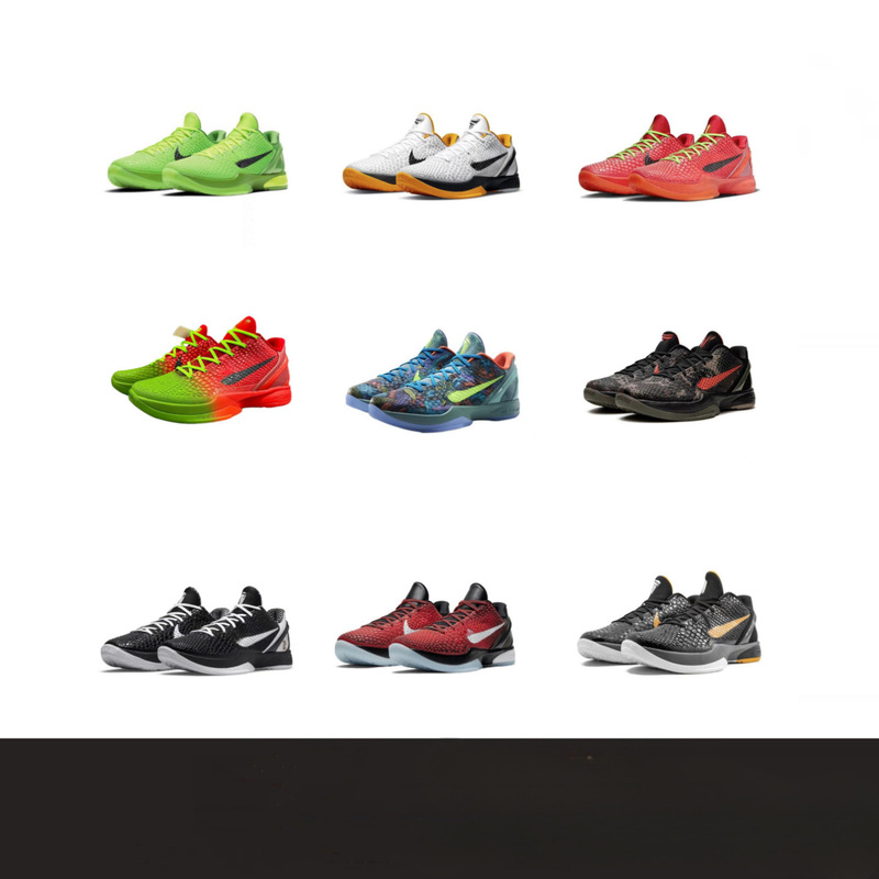 Putian Pure Original Basketball Shoes Kobe 6 Green Hornet Air Cushion Shoes Campus Practical Kob Black Mamba Sports Shoes Men's Shoes