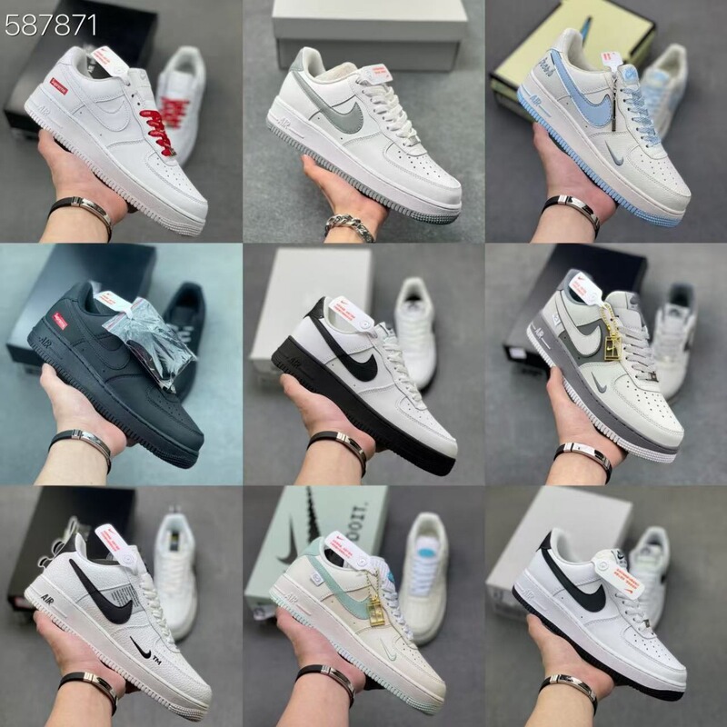 Cross-border Putian shoes, AF1 Air Force 1, pure white and pure black low-top sneakers, unisex casual athletic shoes