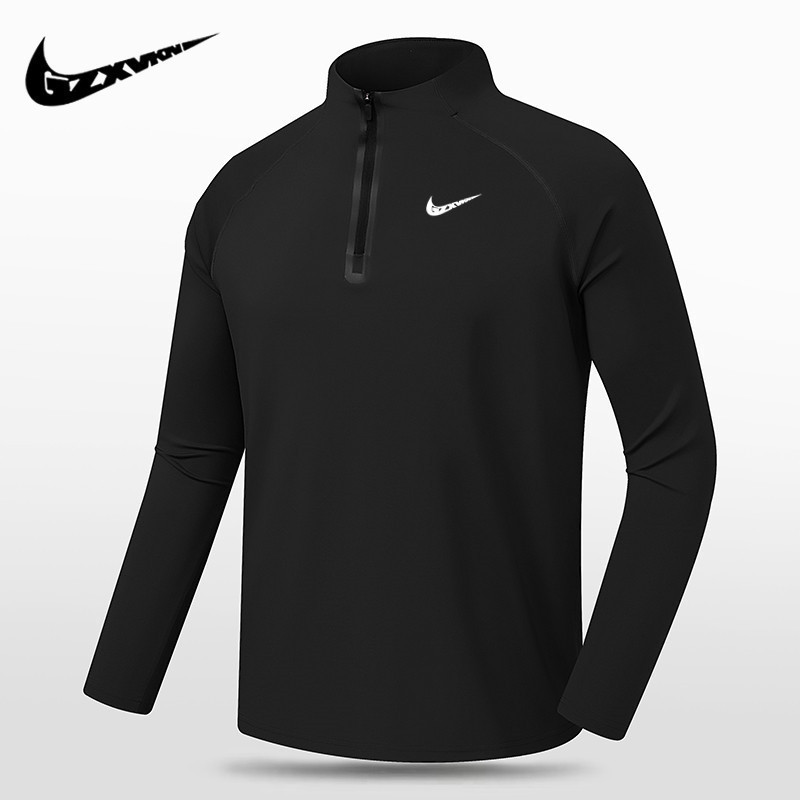 Men's 2024 Autumn Sports Long-sleeved T-shirt Men's Elastic Quick-drying Fashion Brand Men's Running Fitness Training Basketball Clothing