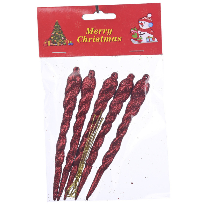 クロスボーダークリスマス装飾用品カラーアイスストラップ創意ペンダント魔法棒吊り下げ品小樹ねじ掛け飾り|undefined