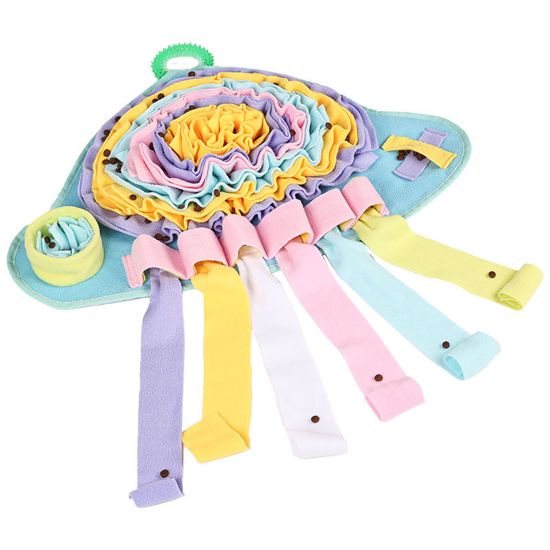 Pet Dog Toy Jellyfish Sniffing Mat Educational Stress Relieving Training Food Sniffing_voghion.com