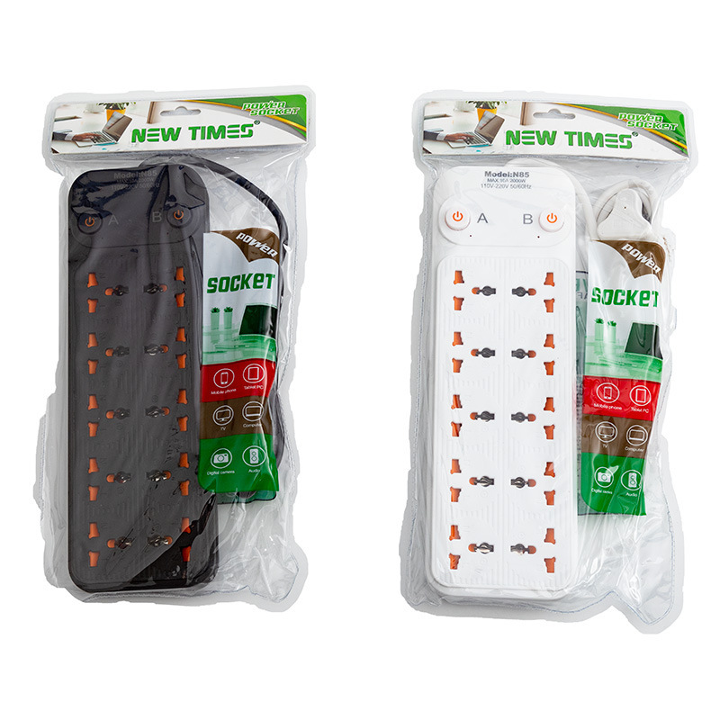 10 agujeros pares de inserción con bolsas de puerta de seguridad para niños empaquetadas en blanco y negro estándar británico estándar europeo estándar americano