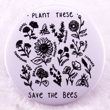 植物爱好者拯救蜜蜂生态保护马口铁徽章别针