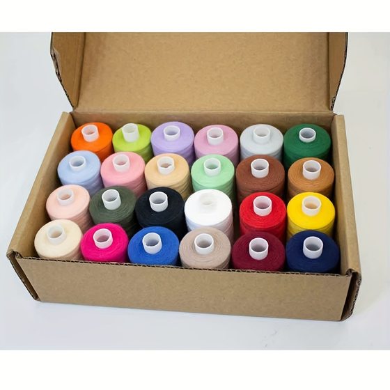 24 Color Household suit Sewing Thread Color Small Roll 402 Line Red Line Pagoda Hand Sewing Clothes Multicolor