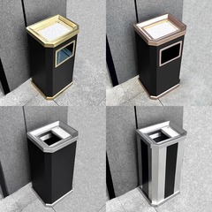 ステンレス喫煙区は煙突ロビーホテルの商用喫煙ゴミ箱灰皿付き公共の場を消す