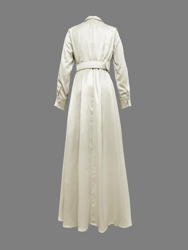 Women's Solid Color Dress without Belt Elegant Minimalist|undefined