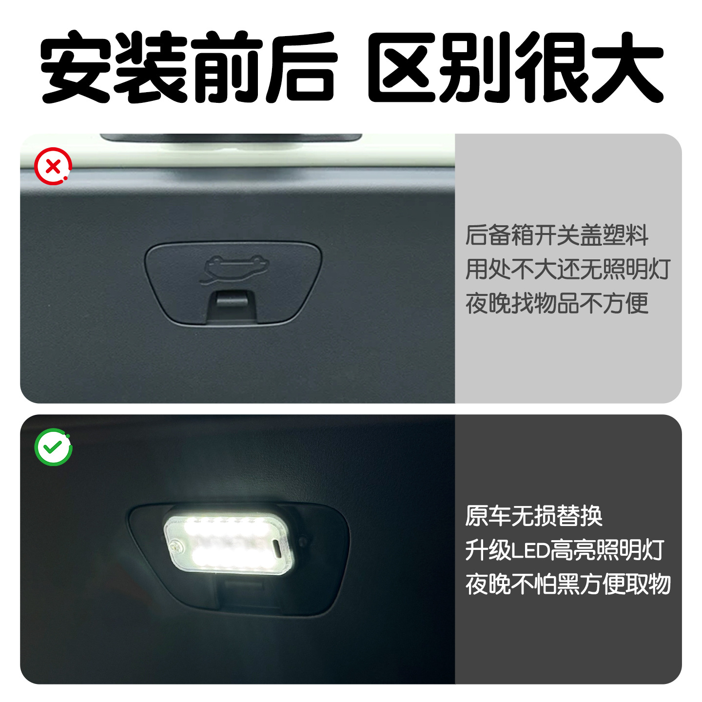 Suitable for 26/27 Geely Xingyue models, specialized trunk light, interior accessories, modified trunk light components