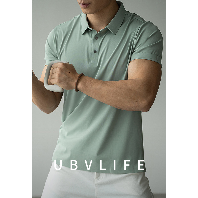 [Clearance Sale/No Returns & Exchanges] Light Business Style Seamless Ice Silk Short-Sleeve Polo Shirt/Slim Fit T-Shirt