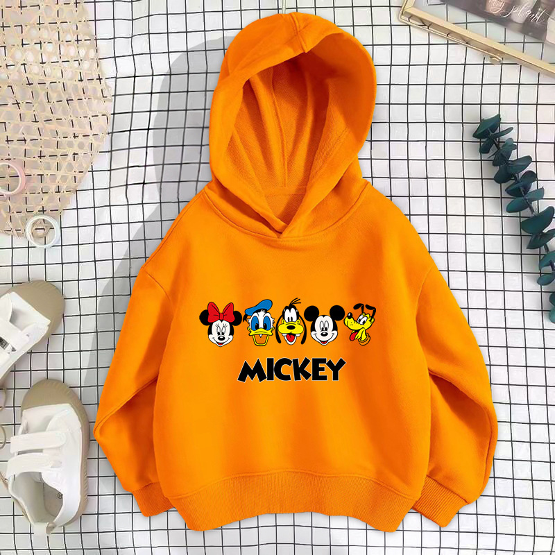 Orange duck and mouse sweatshirt thin style