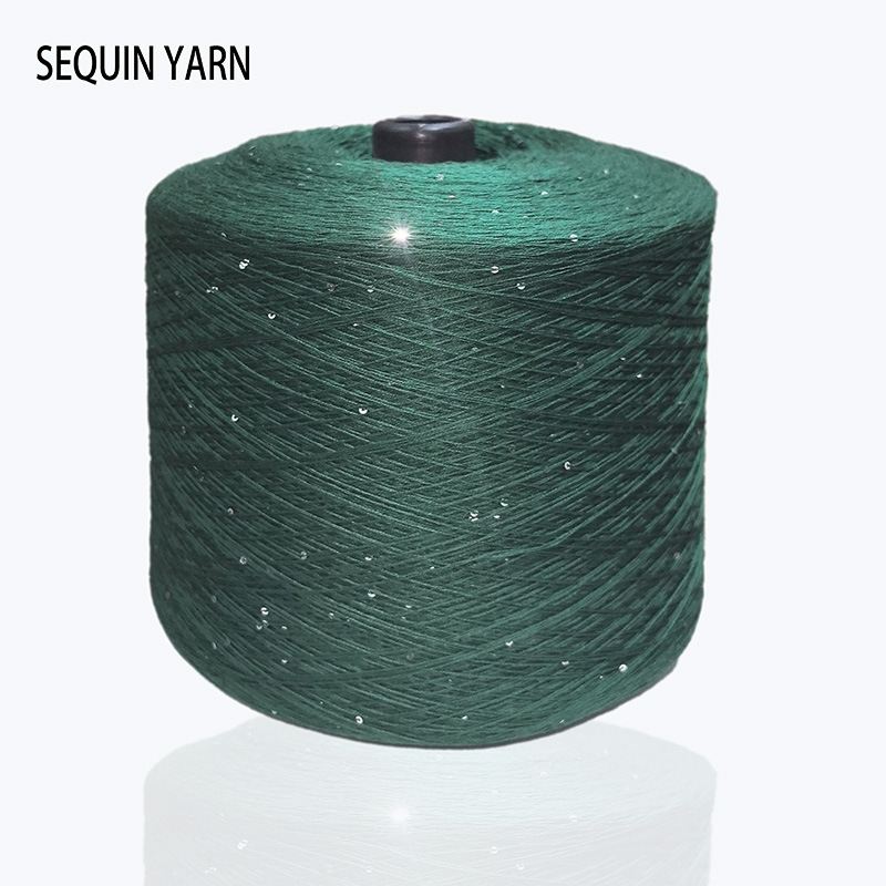 Sequined Tencel 10-Count Spring/Summer Textured Yarn 95% Lyocell 5% Sequin Fancy Yarn 7g Knitwear