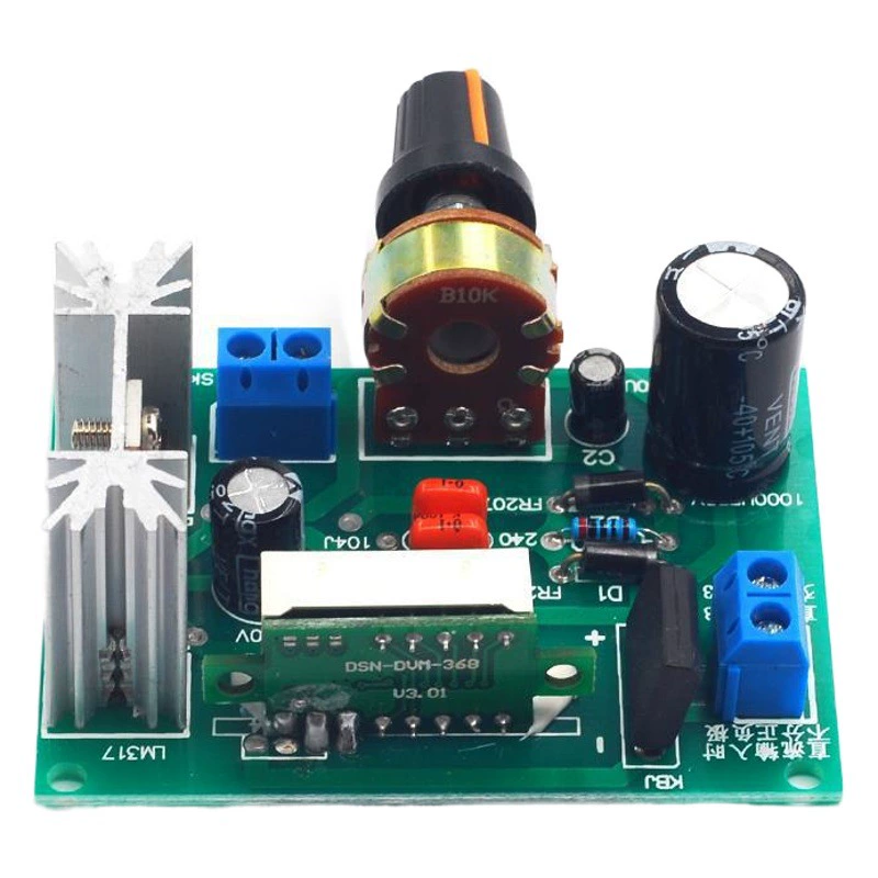 LM317 модуль регулирования напряжения источника питания пластина регулирования напряжения 317 Регулируемый источник питания 2A с цифровым дисплеем напряжения