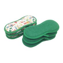 工厂现货批发印花8字海绵擦双面清洁海绵块外贸定制外贸热销去油