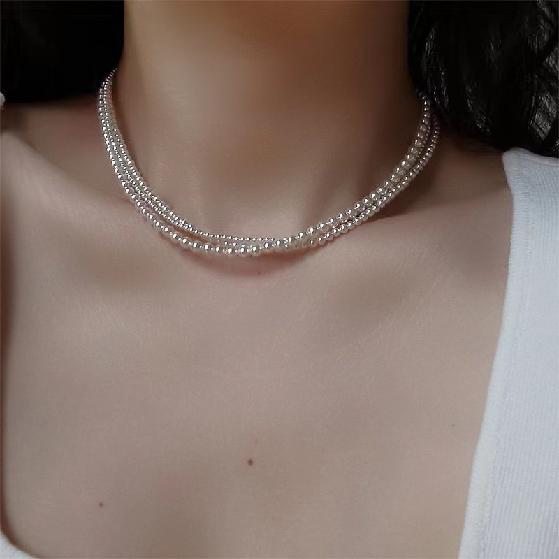 1 Piece Quantity Elegant Retro Geometric Artificial Pearl Beaded Necklaces Wholesale