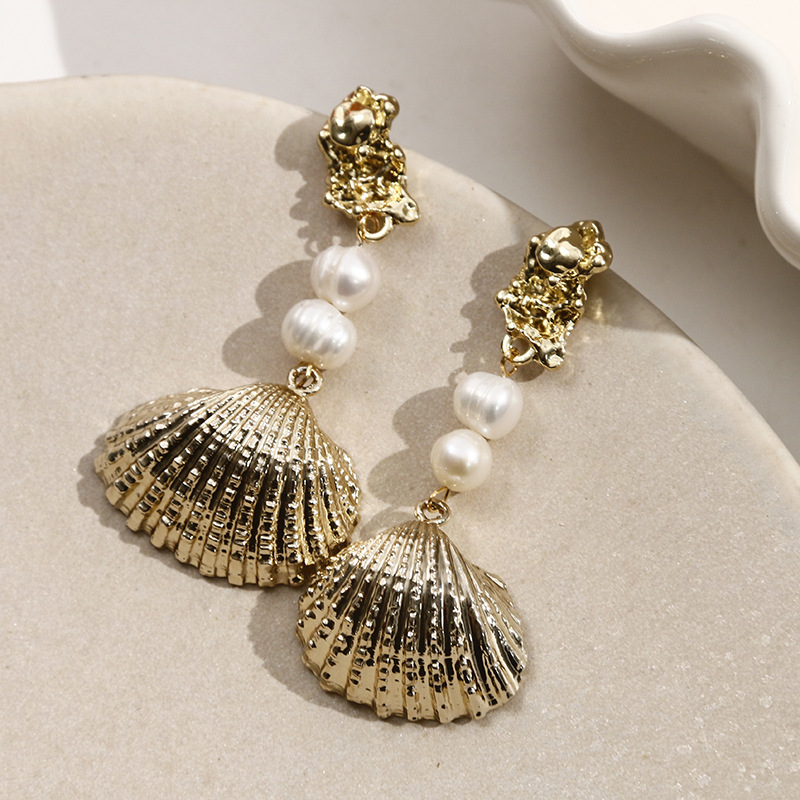 3g Weight Pendant Jewelry Making Type DIY Jewelry Accessories Classification 1 Piece Quantity Shell Material Shell Pattern All Seasons Season Plating Design Marine Style Style 1 Piece Shell Shell Pendant DIY Jewelry Accessories 8