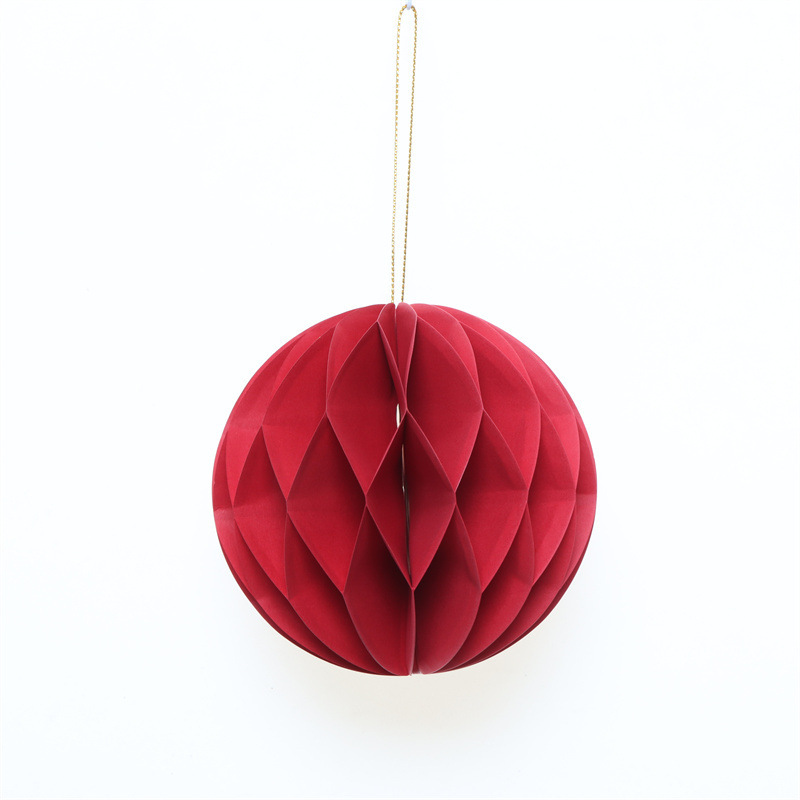 Decoraciones navideñas, adornos de bolas de nido de abeja para decoración navideña, mini árbol de Navidad para escritorio de guardería o centro comercial