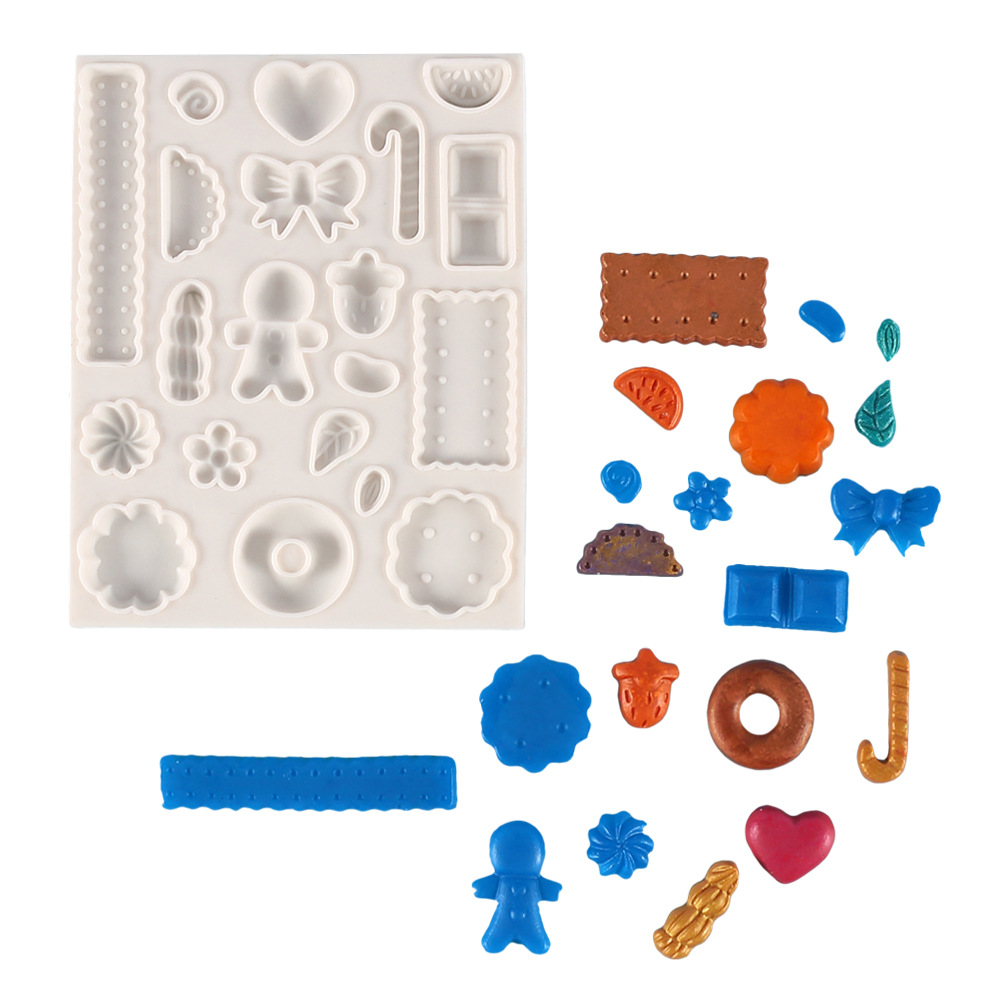 diy candy cake silicone mold cartoon little man bow heart candy cookie chocolate silicone mold