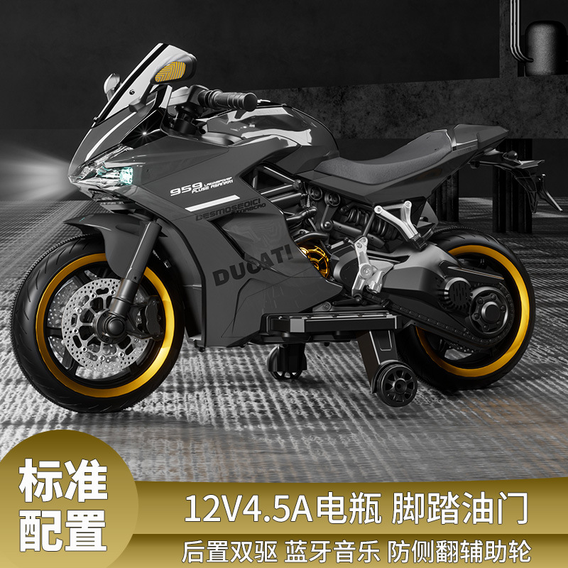 Motocicleta Eléctrica de Doble Tracción para Niños, Doble Tracción, para Niños