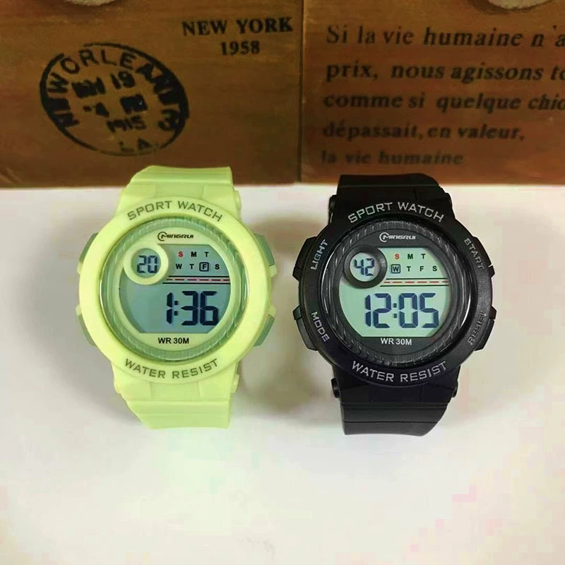 8212L детские часы Мальчики Девочки водонепроницаемые электронные часы LED студент на открытом воздухе спортивные девушки смотреть