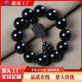 黑檀紫光檀手串男款檀香精工小孔手链108颗佛珠女手持念珠厂家