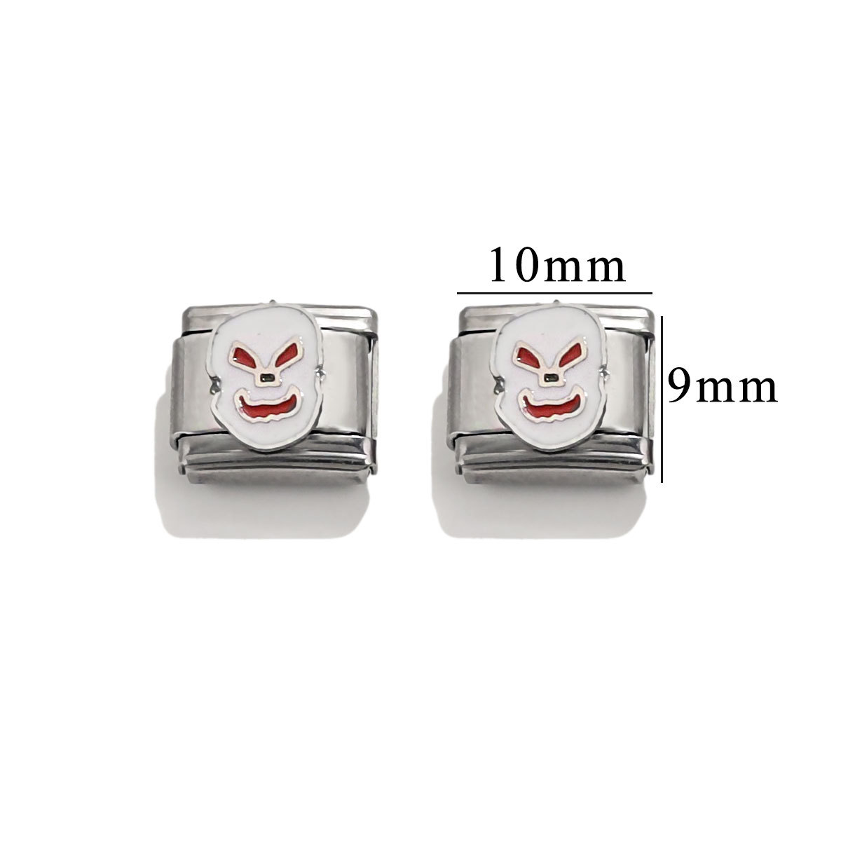 Titanio acero amor estampado patrón de goteo de aceite DIY pulsera de módulo italiano pulsera de encanto italiano