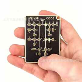 跨境新款Morse Code Trainer Card Pro 带LED摩尔斯电码训练卡