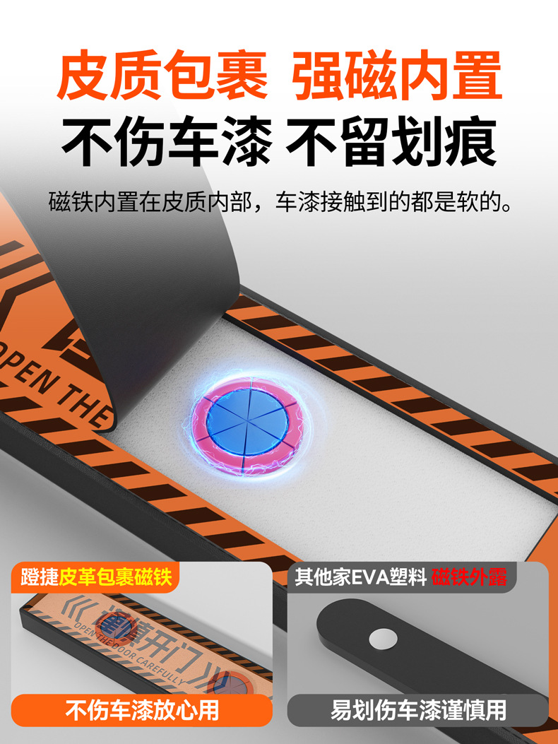Car door anti-opening protection device, anti-collision strip, anti-theft, does not damage car paint, protective cushion, magnetic anti-scratch