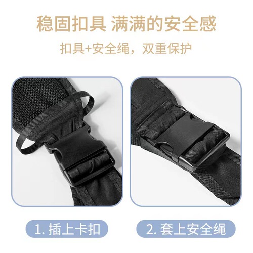 Baby carrier for newborns, taking infants and toddlers (1-year-old kids) out, waist-mounted seat for 2-year-old children, single-shoulder baby wrap, front-facing baby carrier.